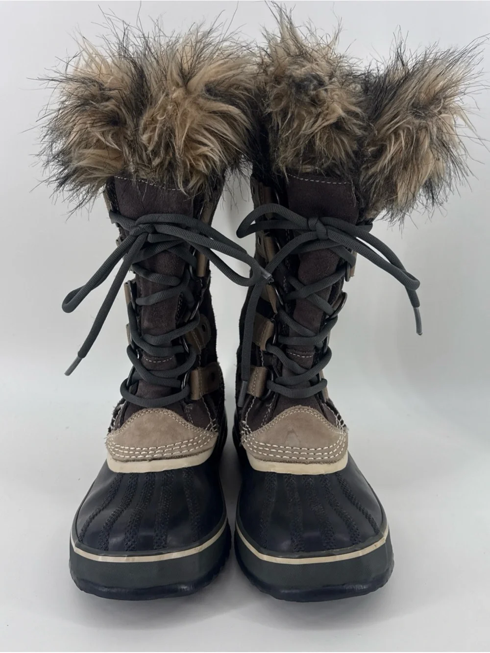 Sorel Joan of Arctic Women's size 5 Waterproof Faux Fur Suede Snow Boots